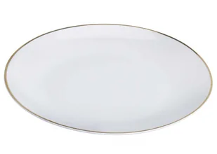 Talerz porcelanowy ze złotym rantem 20cm - Talerze - miniaturka - grafika 1