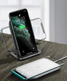 Baseus Rib bezprzewodowa indukcyjna ładowarka Qi 15W z podstawką biały (WXPG-02) hurtel-56471-0 - Ładowarki do telefonów - miniaturka - grafika 29
