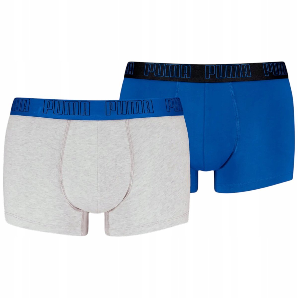 PUMA BOKSERKI MĘSKIE MAJTKI BOXER 2P SZARE/NIEBIESKIE r.M