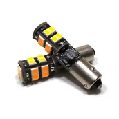 Żarówki samochodowe - Hy21W Żarówka Led Baw9S 12-18V Canbus Pomarańczowa 650Lm Motoledy - miniaturka - grafika 1