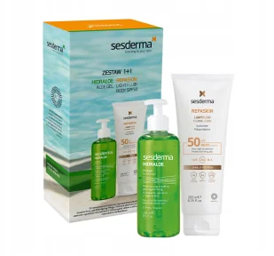 Sesderma Zestaw (Repaskin Light Fluide Body SPF50 200ml + Hidraloe Żel 250ml) - Zestawy kosmetyków damskich - miniaturka - grafika 1
