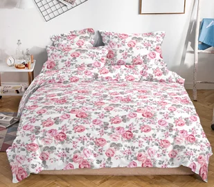 Cotton World Pościel bawełniana 220x200 3cz SATUB04 - Pościel - miniaturka - grafika 1