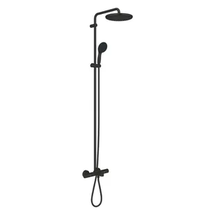 Grohe Vitalio Start - Zestaw prysznicowo-wannowy z termostatem, średnica 25 cm, 2 strumienie, czarny mat 269882431 - Zestawy prysznicowe - miniaturka - grafika 1