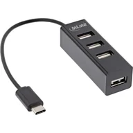 Huby USB - InLine 33293J huby i koncentratory USB 2.0 Type-A 480 Mbit/s Czarny 33293J - miniaturka - grafika 1