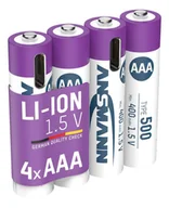 Ładowarki i akumulatory - Ansmann 1311-0028 bateria do użytku domowego Bateria do ponownego naładowania AAA Litowo-jonowa (Li-Ion) - miniaturka - grafika 1