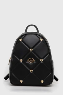 Love Moschino plecak damski kolor czarny mały gładki - Plecaki - miniaturka - grafika 1