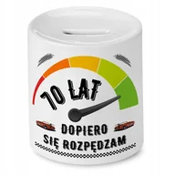 Skarbonki - Skarbonka na Urodziny 70 70te 70-te na Prezent z Nadrukiem ze Zdjęciem + Opakowanie na prezent (wzór 02) - miniaturka - grafika 1