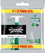 Maszynki do golenia i wkłady - Jednorazowe maszyny Wilkinson Sword Extra 2 Essential Sensitive 5+2szt (4027800077137) - miniaturka - grafika 1