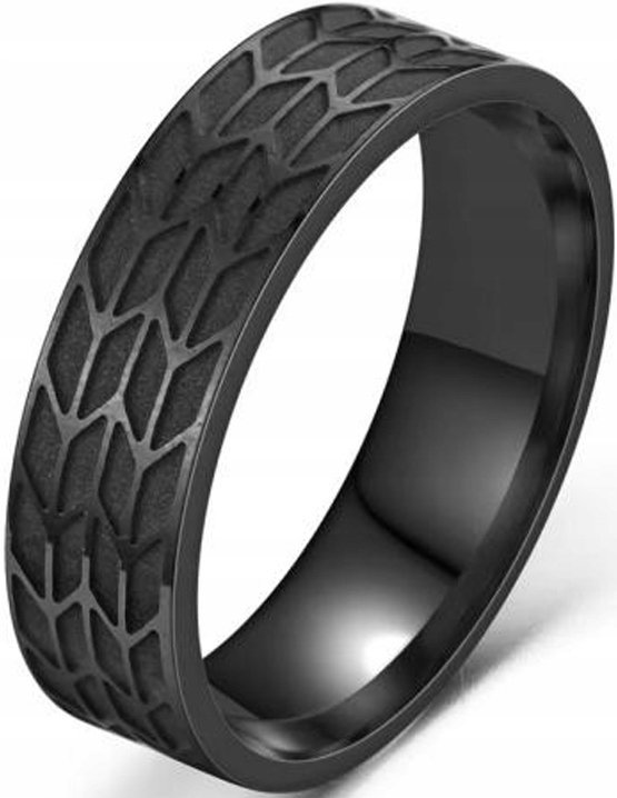 Czarny Pierścień Pajęczyna Spider-Man Sygnet Pierścionek Stal Szlachetna