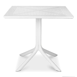 Stół Nardi CLIPX 80 Bianco - Stoły ogrodowe - miniaturka - grafika 1