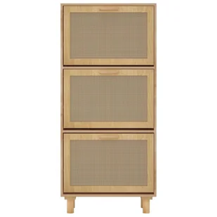 Lumarko Szafka na buty, brązowa, 52x25x115 cm, materiał drewnopochodny - Szafki na buty - miniaturka - grafika 6
