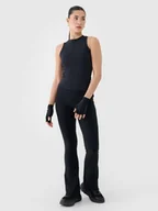 Legginsy - Damskie legginsy 4F 4FRSS25TTIGF259 - czarne - miniaturka - grafika 1