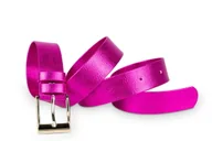 Paski - Pasek damski klasyczny fuksja kora 3 cm - miniaturka - grafika 1