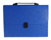 Artykuły biurowe - Hasta Teczka z Raczka PCV A4/40mm 12przegr niebieski Fol - miniaturka - grafika 1