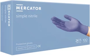 Mercator Medical, Rękawice Nitrylowe Mercator Simple Nitrile, L, 100 Sztuk - Rękawiczki jednorazowe - miniaturka - grafika 1
