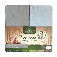 Koce i narzuty dla dzieci - BabyMatex Pokrowiec na przewijak BAMBOO 50x70/80 niebieski i szary, 2 szt. - miniaturka - grafika 1