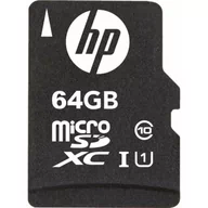 Karty pamięci - HP microSDHC U1 Claas 10 64GB + Adapter (SDU64GBXC10HP-EF) - miniaturka - grafika 1