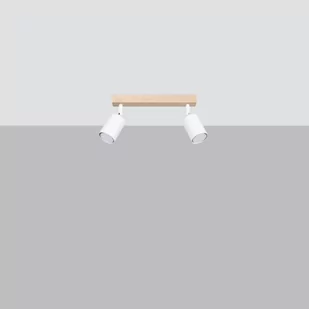 Verdo lampa sufitowa (spot) 2xGU10 biała/jasne drewno SL.1286 - Lampy sufitowe - miniaturka - grafika 1