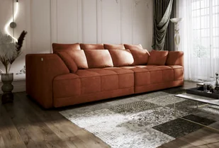 DOMO-HOME Duża sofa TIGA z elektrycznie rozkładanymi siedziskami 302x136cm| Stylowa i luksusowa Nowoczesny design do Twojego salonu Wygodna sofa rozkładana Kolor brązowy APHRODITE - Sofy i kanapy - miniaturka - grafika 1