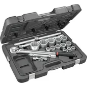 Klucze i nasadki - FACOM Zestaw nasadowy 3/4" 12- kątne, 19-55 mm, KL.501 - miniaturka - grafika 1