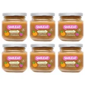 Desery dla dzieci - Smileat Deser z ekologicznymi brzoskwiniami i malinami po 6 miesiącu Zestaw 6 x 130 g Bio - miniaturka - grafika 1