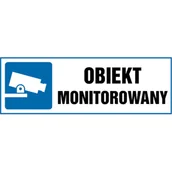 Numery na dom - Oznaczenie "Obiekt monitorowany" 10,5 x 29,7 - miniaturka - grafika 1