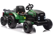 Pojazdy elektryczne dla dzieci - Traktor Na Akumulator CH9959B Z Przyczepą Ciemno Zielony 24V - miniaturka - grafika 1