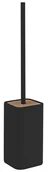 Akcesoria do wc - Sapho Akcesoria łazienkowe Gedy - Szczotka do WC stojąca Ninfea, czarna/bambusowa 133314 - miniaturka - grafika 1