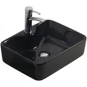 Umywalki - Mexen Eva umywalka nablatowa 48 x 37 cm czarna - 21424970 - miniaturka - grafika 1