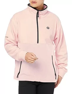 Bluzy męskie - Volcom Męska bluza polarowa V-Science P/O 1/2 z suwakiem, na imprezę, różowa, S, Party Pink, S - grafika 1
