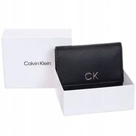 Portfele - Calvin klein bezpieczny portfel lock trifold black - miniaturka - grafika 1