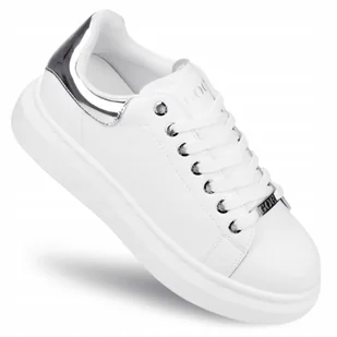 Buty damskie GOE skórzane sneakersy sportowe RR2N4001 lekkie białe 40 - Półbuty damskie - miniaturka - grafika 1