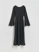 Sukienki - Reserved - Sukienka maxi w groszki - czarny - miniaturka - grafika 1