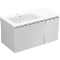 Szafki łazienkowe - Mexen Orio szafka łazienkowa 90 cm z umywalką Otis lewą, 1S, 1D, szara mat/biała mat - 91A13-09047-3-BBFF62-W18L01 - miniaturka - grafika 1