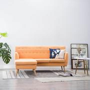 Narożniki - vidaXL Sofa z leżanką, obita tkaniną, 171,5x138x81,5 cm, pomarańczowa - miniaturka - grafika 1