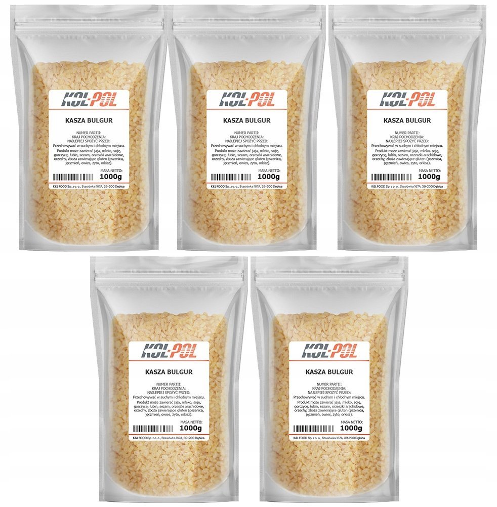 KASZA BULGUR 5kg Naturalna zdrowa bogata w błonnik wysoka jakość Kol-Pol