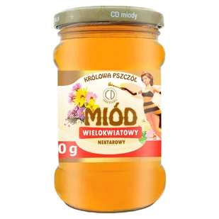 Królowa Pszczół Miód nektarowy wielokwiatowy 370g - Miód - miniaturka - grafika 1