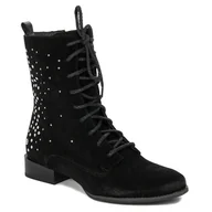 Botki damskie - Botki damskie Maciejka skórzane czarne-37 - miniaturka - grafika 1