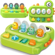 Zabawki interaktywne dla dzieci - WOOPIE BABY Zabawka Edukacyjna Wyskakujące Dinozaury POP-UP - miniaturka - grafika 1