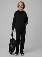 Spodnie i spodenki dla chłopców - 4F Spodnie sportowe szybkoschnące chłopięce - czarne 158/164 (12-14 lat) - miniaturka - grafika 1