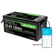 Baterie do zasilaczy awaryjnych UPS - LANPWR 24V 100Ah LiFePO4 Battery with Bluetooth 5 0 2560Wh Energy 4000 Deep Cycles Built-in 100A BMS - miniaturka - grafika 1