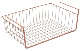 Koszyk podwieszany pod półkę w kolorze miedzi Metaltex - Półki do kuchni - miniaturka - grafika 1