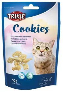 TRIXIE TRIXIE Ciasteczka z łososiem i kocimiętką 50g - Przysmaki dla kotów - miniaturka - grafika 1