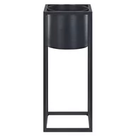 Donice - Blumfeldt Shumee na stojaku metalowa 15 x 15 x 40 cm czarna IDRA 261688 - miniaturka - grafika 1