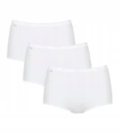 Majtki damskie - Majtki MAXI damskie Bawełniane SLOGGI Basic+ Maxi 3P 3 SZTUKI białe 44 - miniaturka - grafika 1