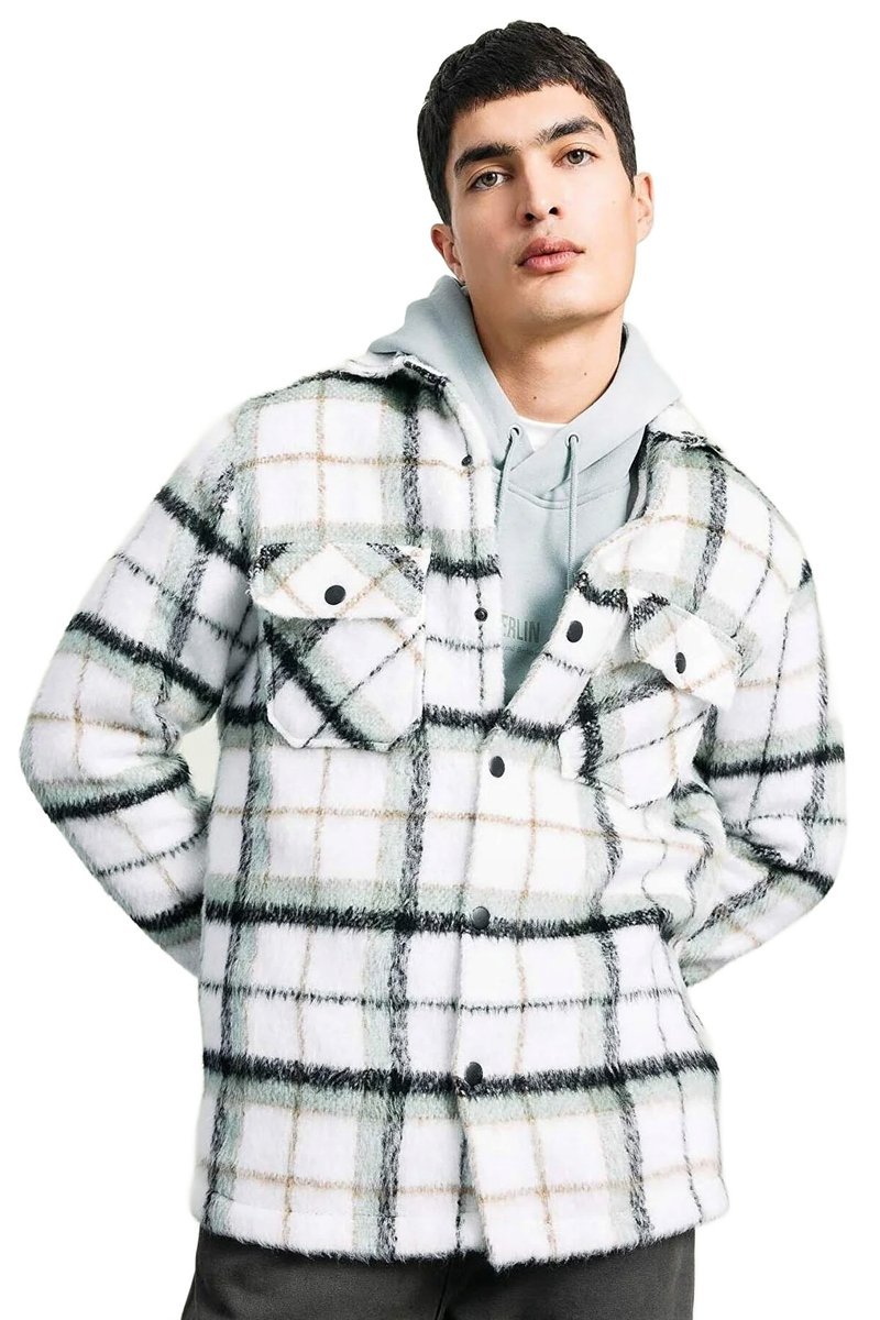 DEFACTO MĘSKA KURTKA JEDNORZĘDOWA W KRATĘ Z PODSZEWKĄ DO BIODER S 5DA