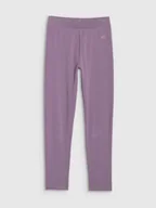 Legginsy - 4F DZIEWCZĘCE LEGGINSY F220 CIEMNY FIOLET 164 - miniaturka - grafika 1