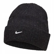Czapki damskie - Czapka czarna Zimowa Nike DV3352-010 r. uniwersalny beanie - miniaturka - grafika 1