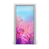 Naklejki na ścianę - Naklejka samoprzylepna na drzwi Kwiaty wiśni, Tulup - miniaturka - grafika 1