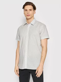 Koszule męskie - Selected Homme Koszula Hart 16083616 Biały Slim Fit - grafika 1